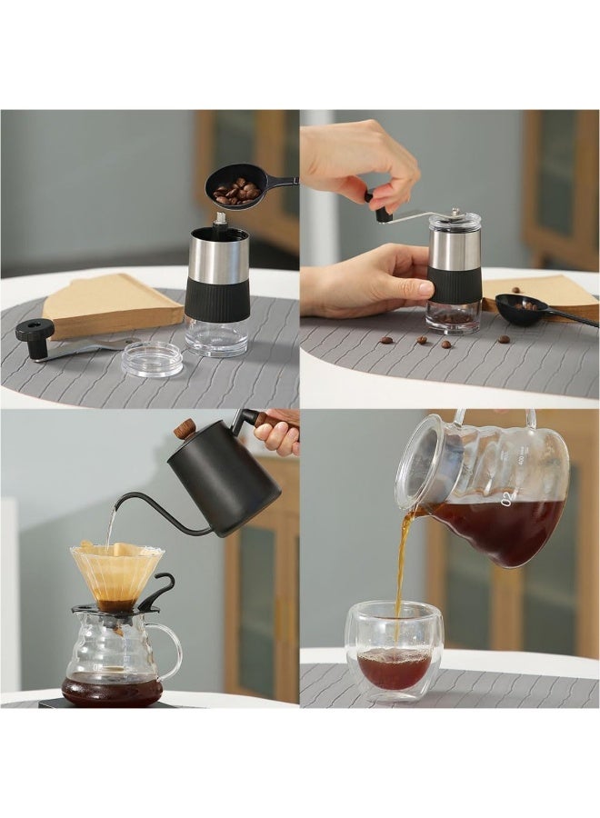 HXDream V60 Pour Over Coffee Set,8-Piece Drip Coffee Maker Set,Hand Brewing Coffee Accessories Kit,ALL In 1 Portable Travel Bag 52*17*28cm - Image 3